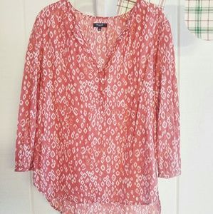 Madewell Red Ikat Blouse